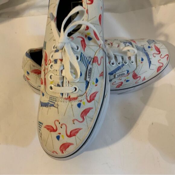 Vans Pink Flamingos Beach Chair Retro Pool Summer Vibes Shoes MENS 6.5/ women 8 - Picture 4 of 13